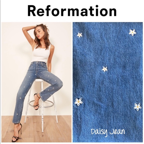 Reformation Cynthia Daisy Embroidered 